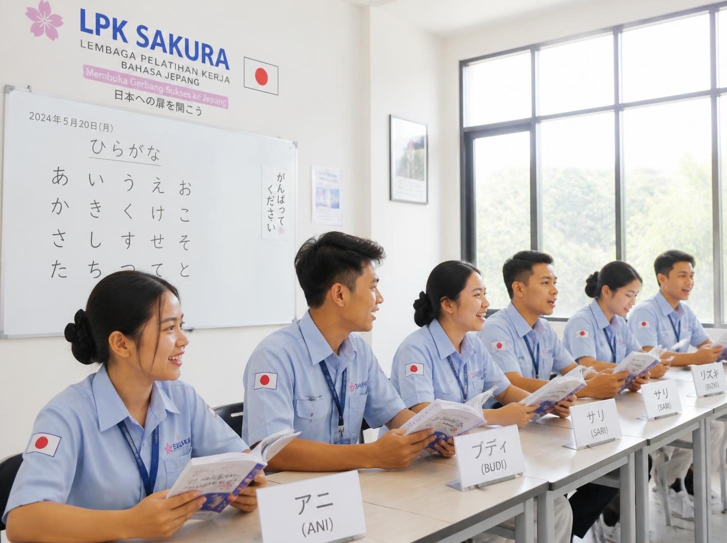 Peserta menulis di buku catatan selama sesi kelas.